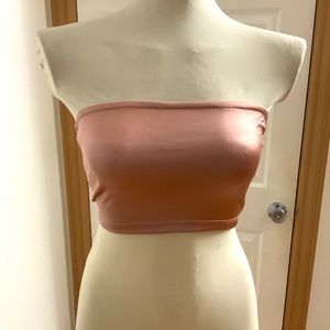 Pink Satin Tube Top